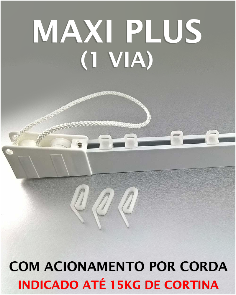 SISTEMA TRILHO MAXI PLUS COM ACIONAMENTO POR CORDA 15KG